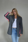 pink floss blazer