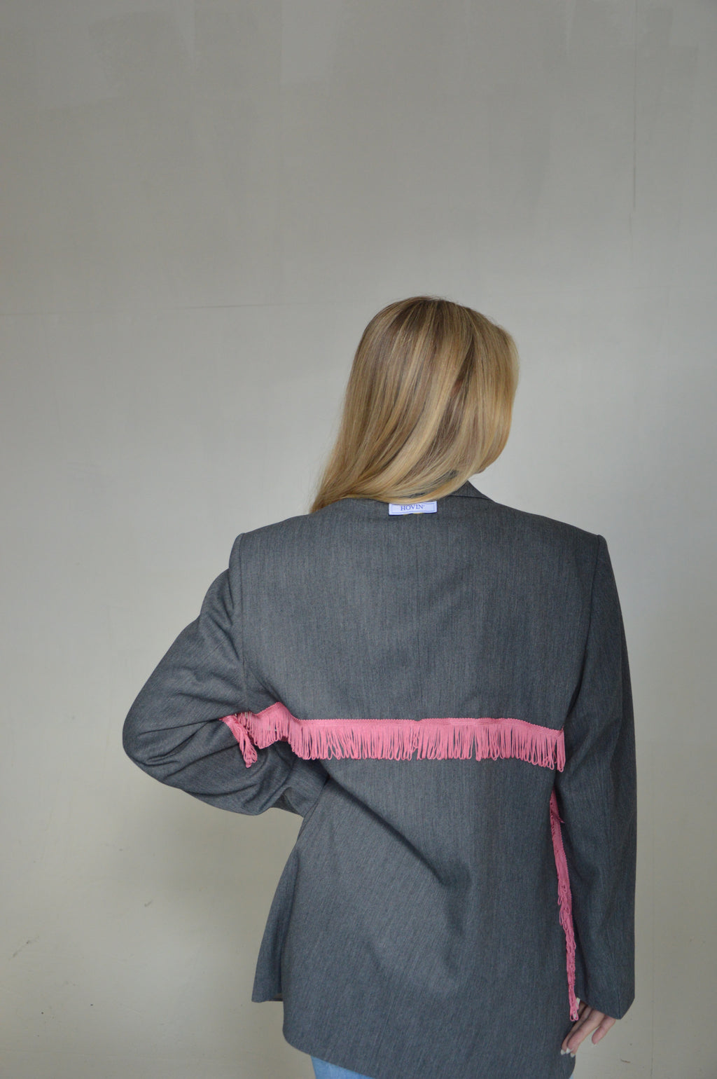 pink floss blazer